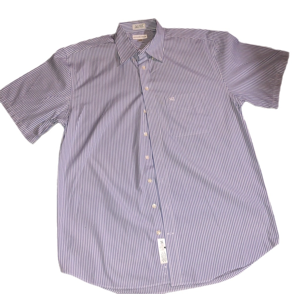 Cutter & Buck Pinstriped White/blue shirt